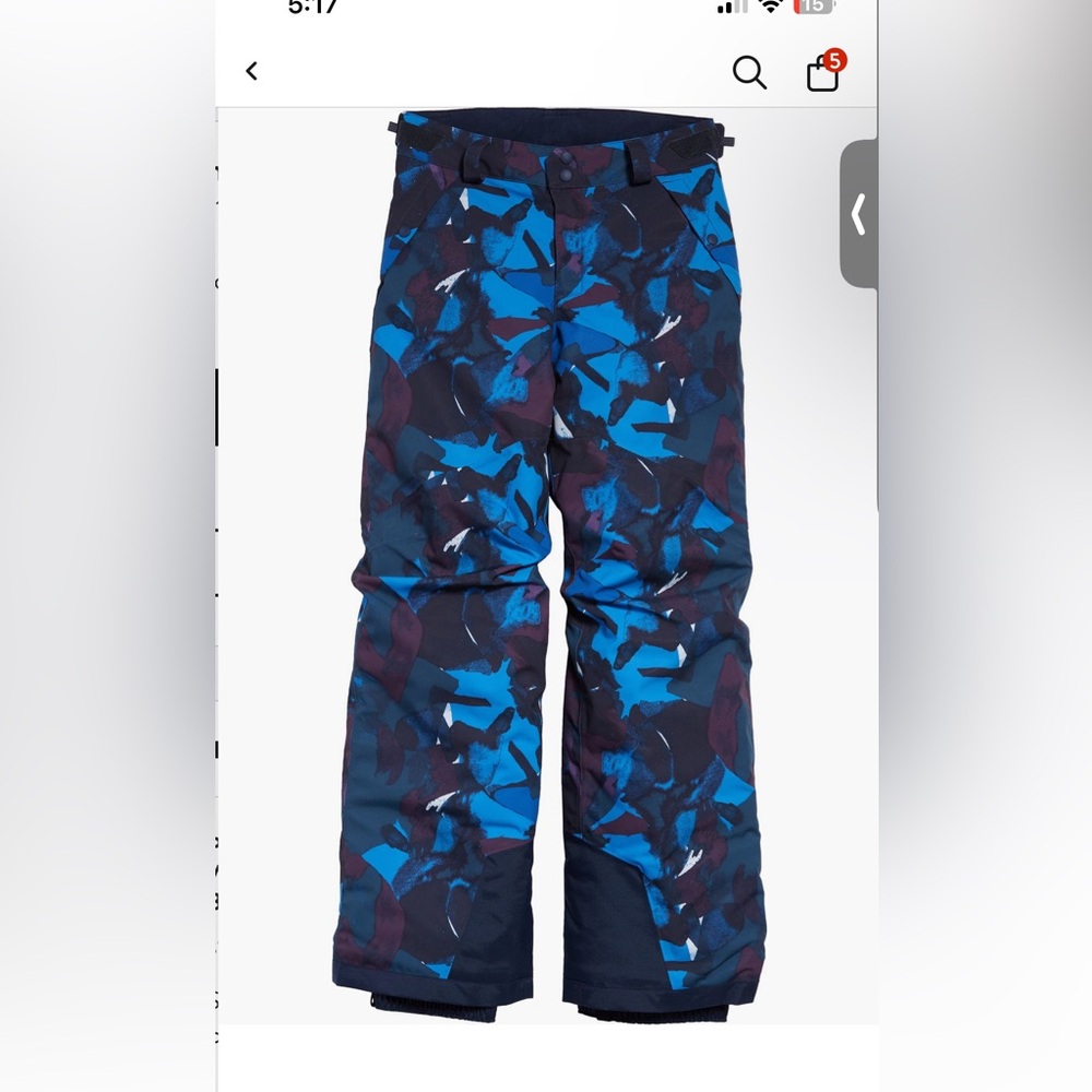 PATAGONIA Waterproof Snow Pants Kids Size 7/8Y